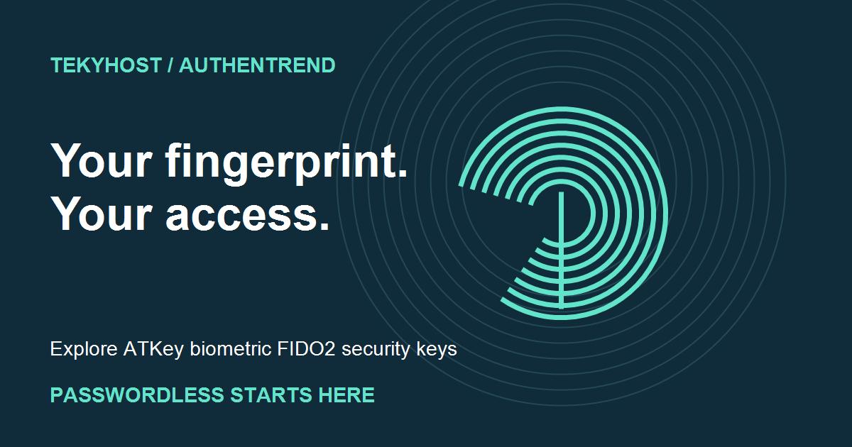 Fingerprint illustration with the message: Your fingerprint. Your access.